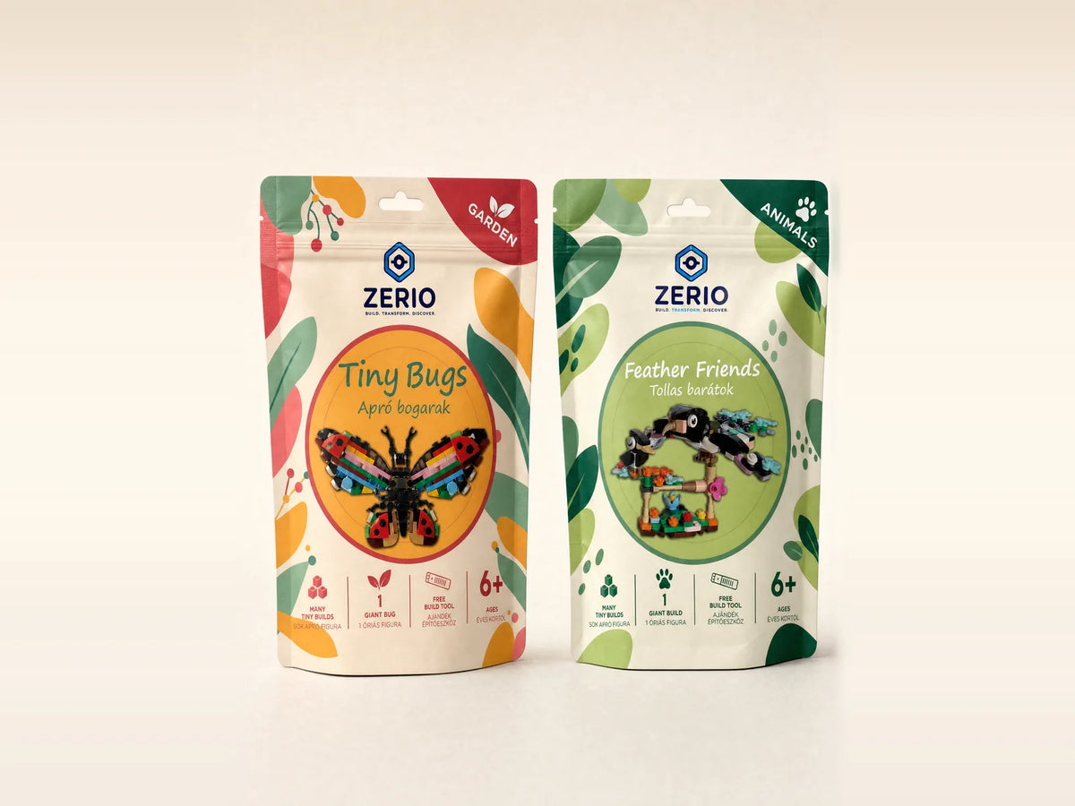 ZERIO Duó csomag – Feather Friends és Tiny Bugs építőkészlet