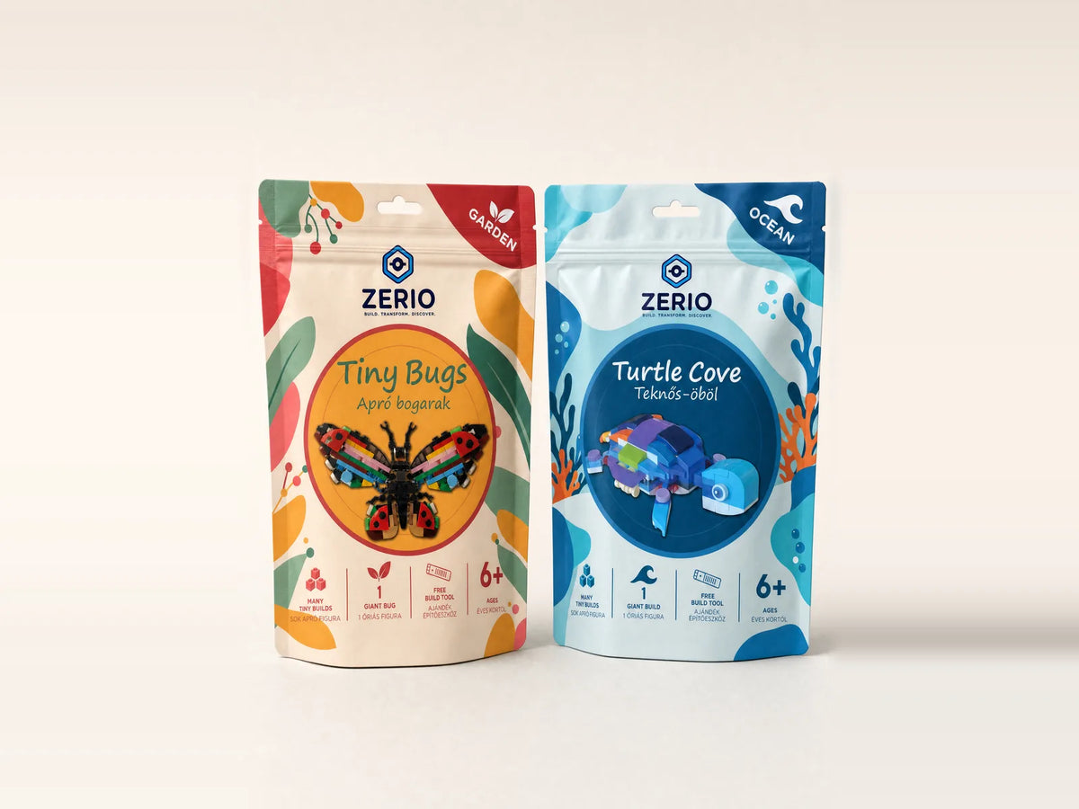 ZERIO Duó csomag – Turtle Cove és Tiny Bugs építőkészlet