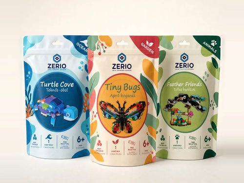 ZERIO Teljes kollekció – Turtle Cove, Tiny Bugs és Feather Friends építőkészlet
