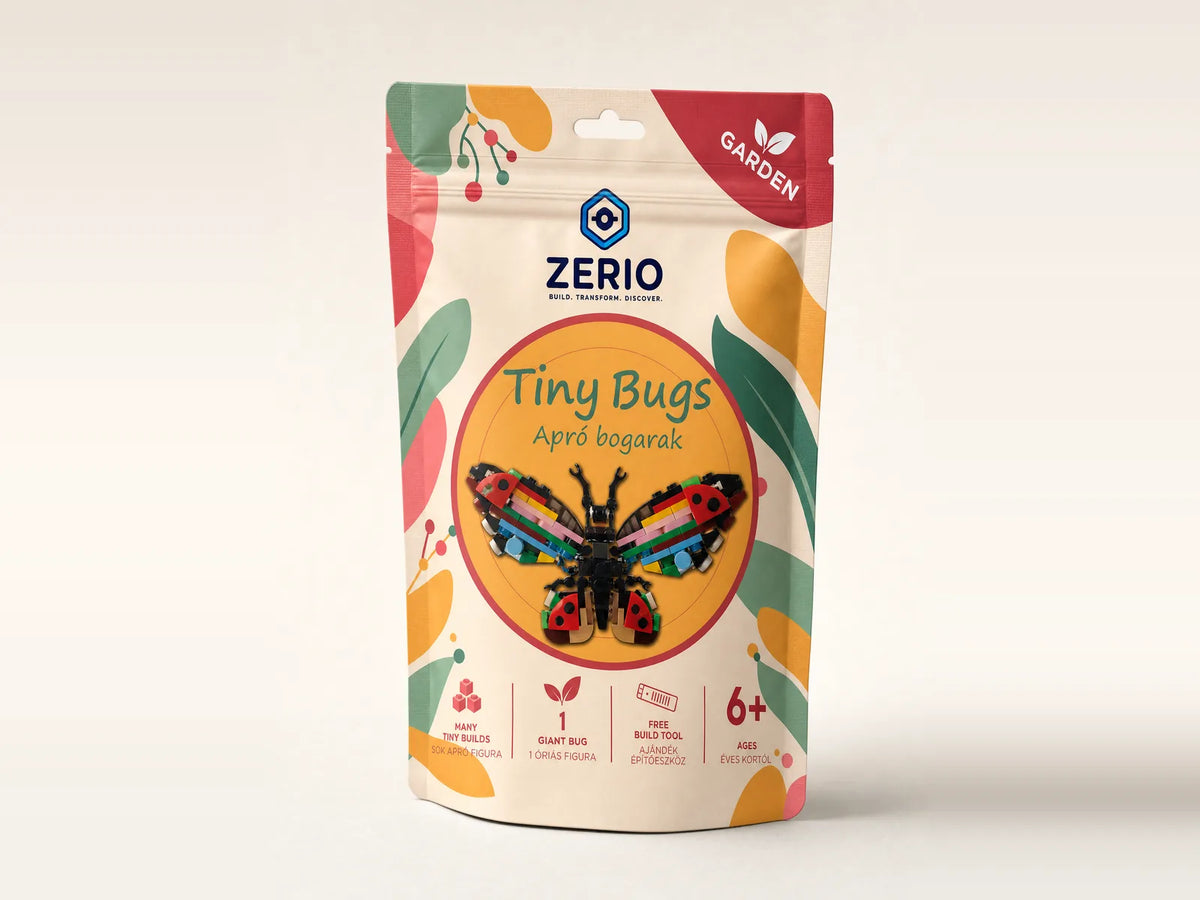 ZERIO Tiny Bugs – Apró bogarak építőkészlet csomagolása